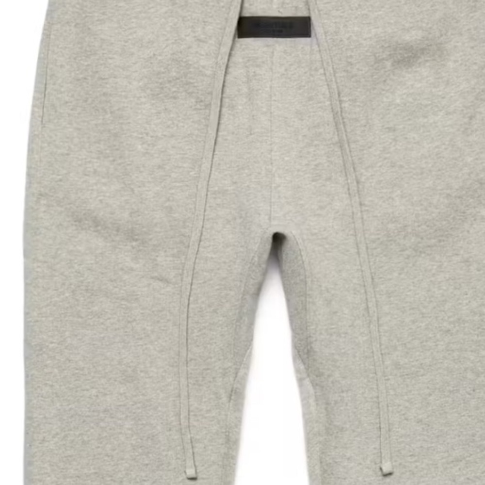 Essentials Gray Sweatpants Relaxed Fit Cotton-Blend